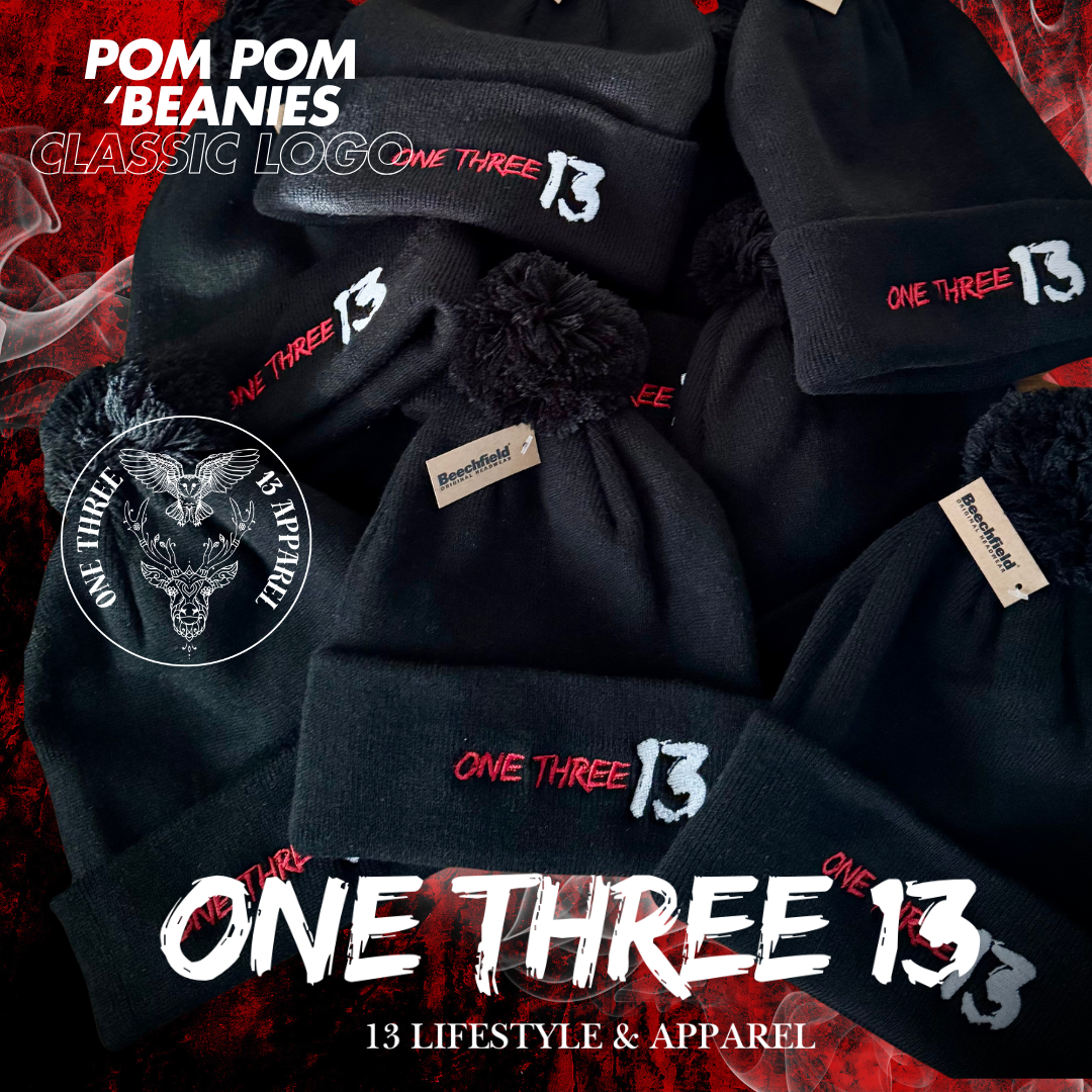 POM POM EMBROIDERED BEANIES ⚫️🔴⚪️